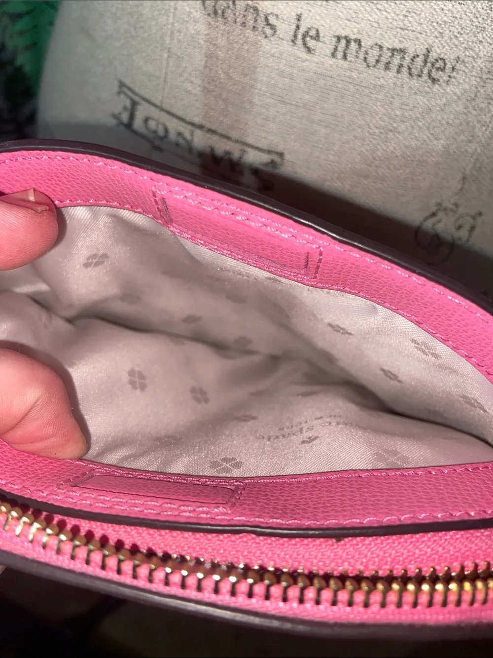 Kate Spade Schuyler Dome Hot Pink Crossbody Bag w/ Pink Dust Bag